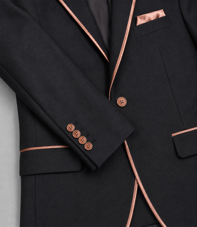 Men's Peak Lapel Tuxedo Groom Wedding 3 Piece Suit Fabric  - Suit Heritage
