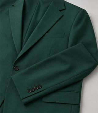 Men's Polyester Solid Green 3 Piece Suit Fabric - Suit Heritage