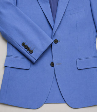 Men's Polyester Solid Light Blue 2 Piece Suit Fabric - Suit Heritage