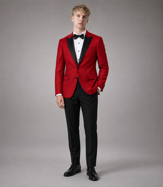 Men's Red And Black 2 Piece Tuxedo - Suit Heritage