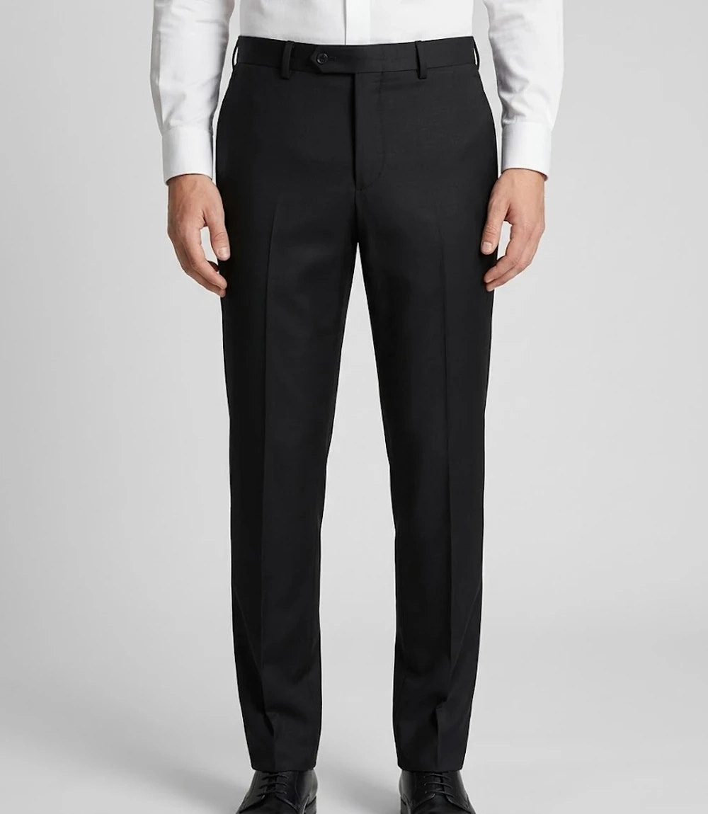 Men's Red And Black 2 Piece Tuxedo Pant - Suit Heritage