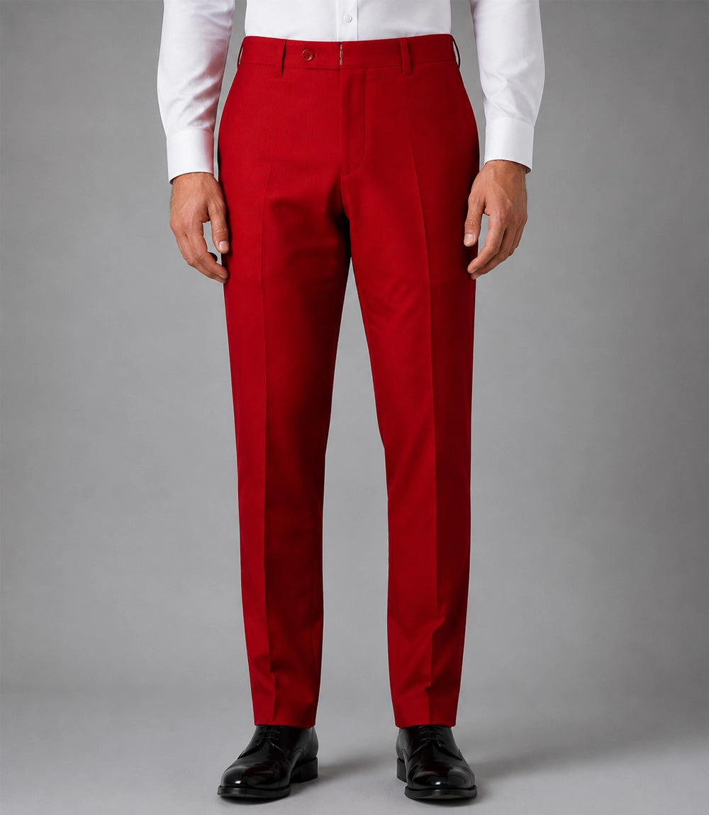 Men's Red Formal Wedding 3 Piece Suit Pant - Suit Heritage