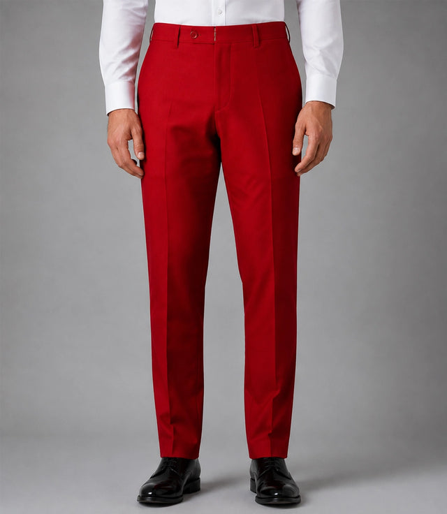 Men's Red Formal Wedding 3 Piece Suit Pant - Suit Heritage