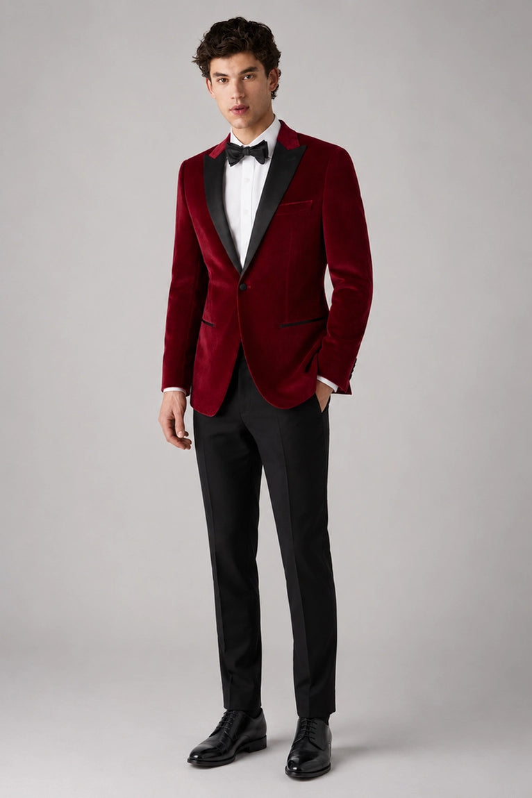 Men’s Red Velvet Tuxedo - Suit Heritage