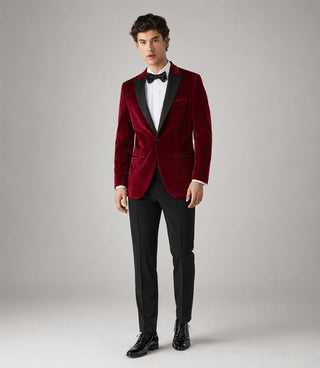 Men’s Red Velvet Tuxedo - Suit Heritage
