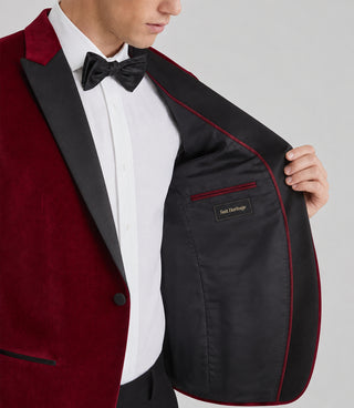 Men’s Red Velvet Tuxedo Inner - Suit Heritage
