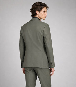 Men's Sage green Floral Embroidered Suit Back - Suit Heritage