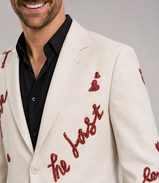 Men's Save the Last Dance Hand Embroidered Suit Closeup - Suit Heritage