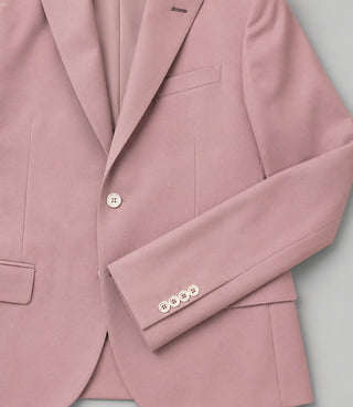 Men's Solid Pink Polyester 3 Piece Suit Fabric - Suit Heritage