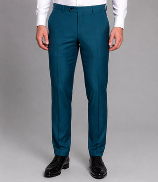 Men's Solid Teal 3 Piece Tuxedo Pant - Suit Heritage