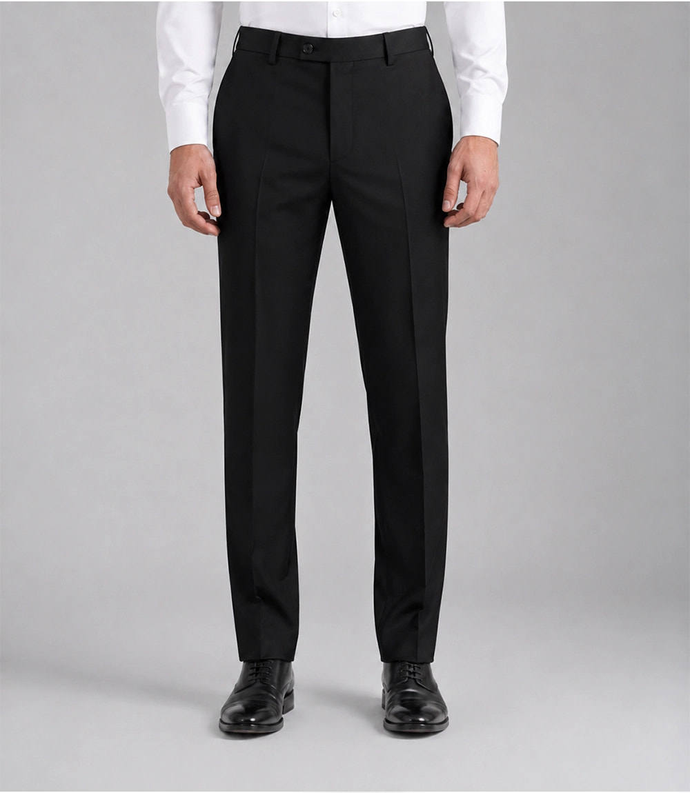 Men's Stylish Black Double Breasted 2 Piece Suit Pant - Suit Heritage