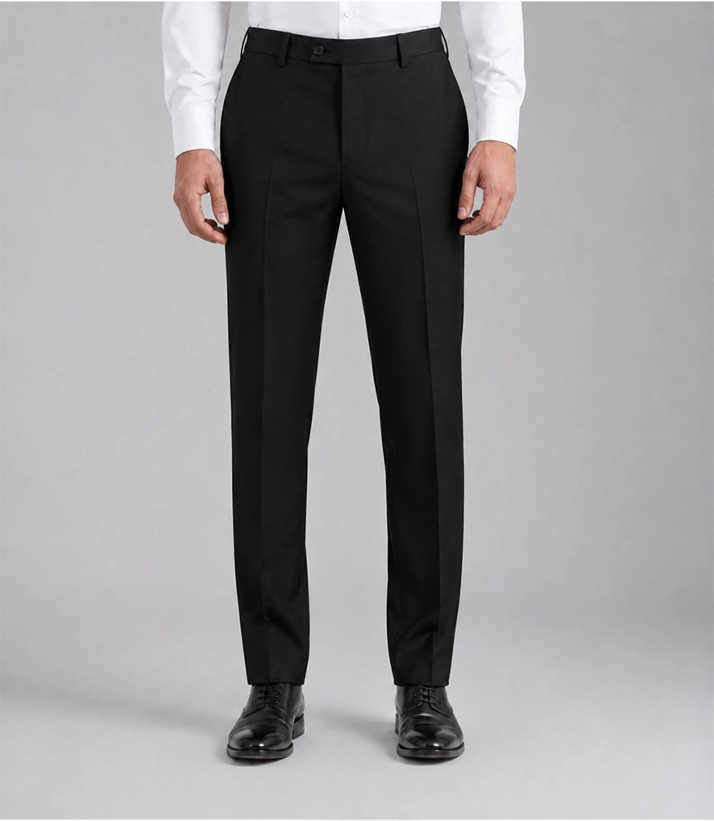 Men's Stylish Black Double Breasted 2 Piece Suit Pant - Suit Heritage