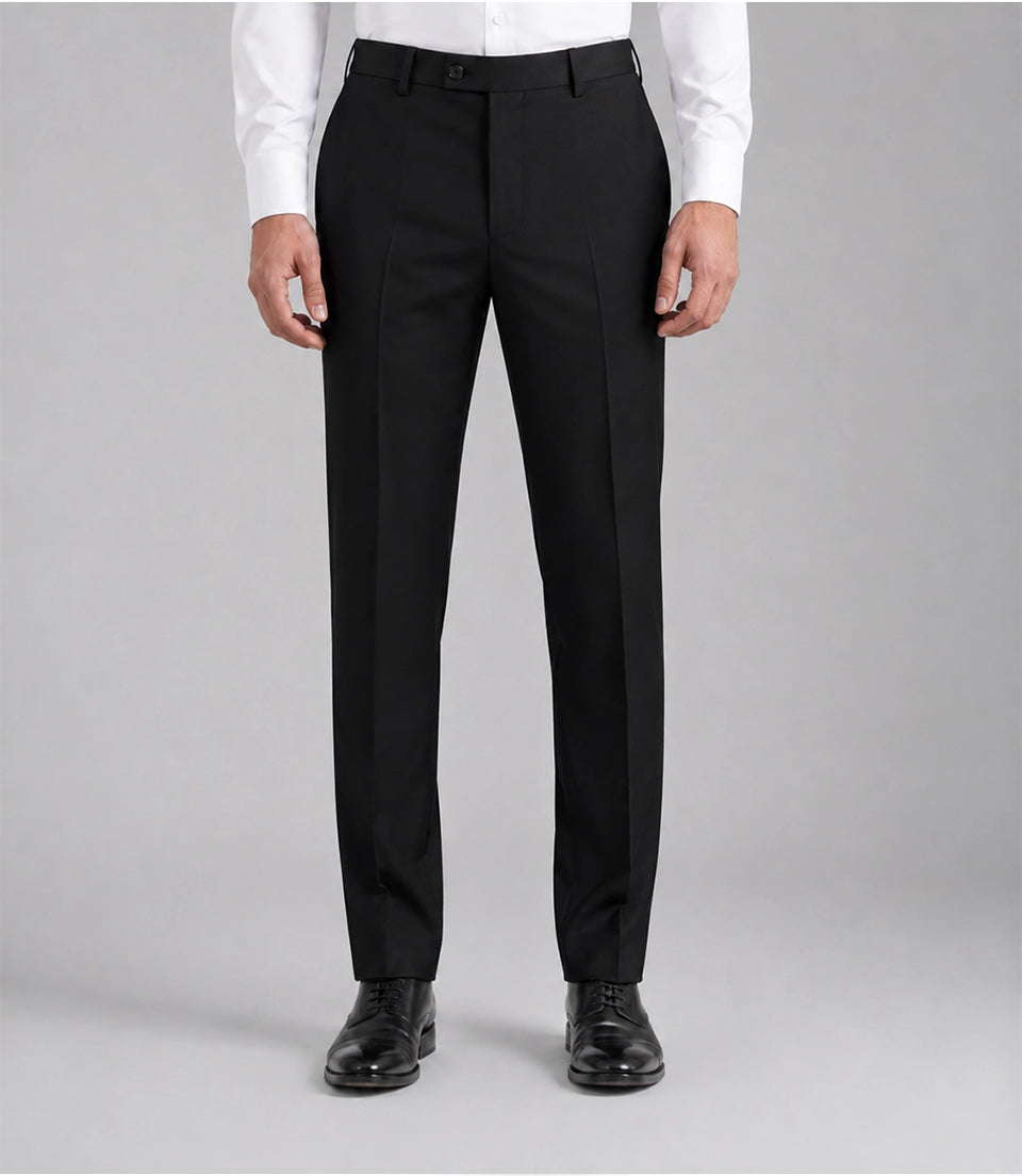 Men's Stylish Black Double Breasted 2 Piece Suit Pant - Suit Heritage