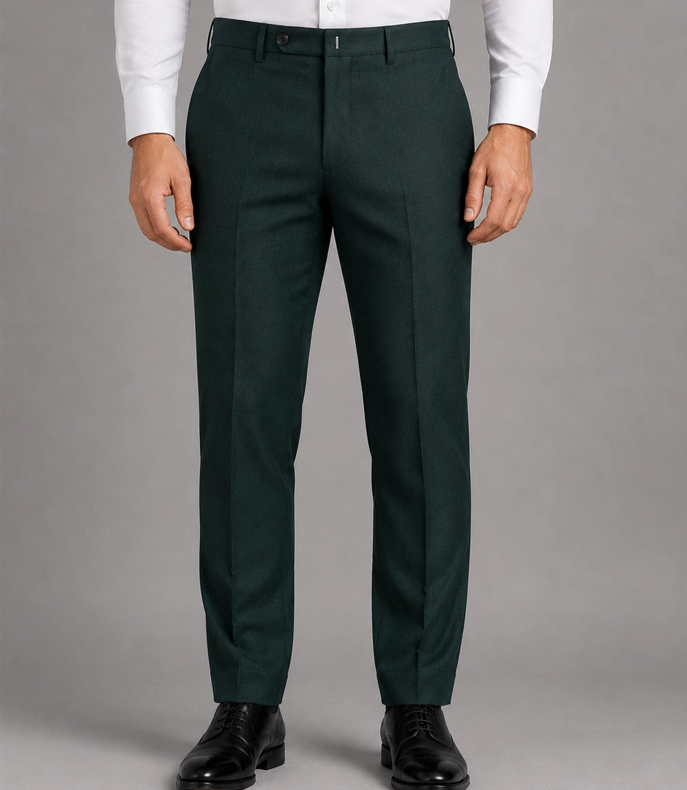 Men's Tailored Green Formal Wedding 3 Piece Suit Pant - Suit Heritage