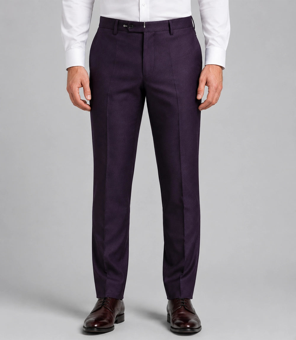 Men's Tailored Purple Wedding 3 Piece Suit Pant - Suit Heritage