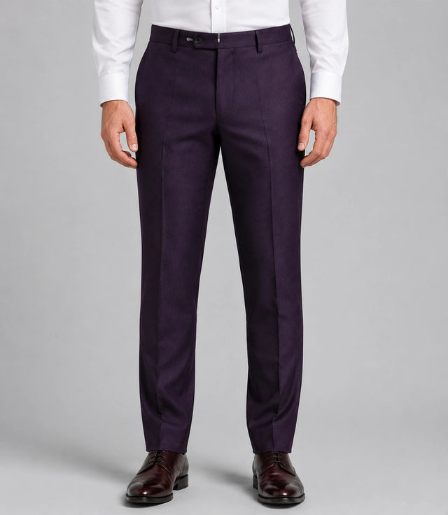 Men's Tailored Purple Wedding 3 Piece Suit Pant - Suit Heritage