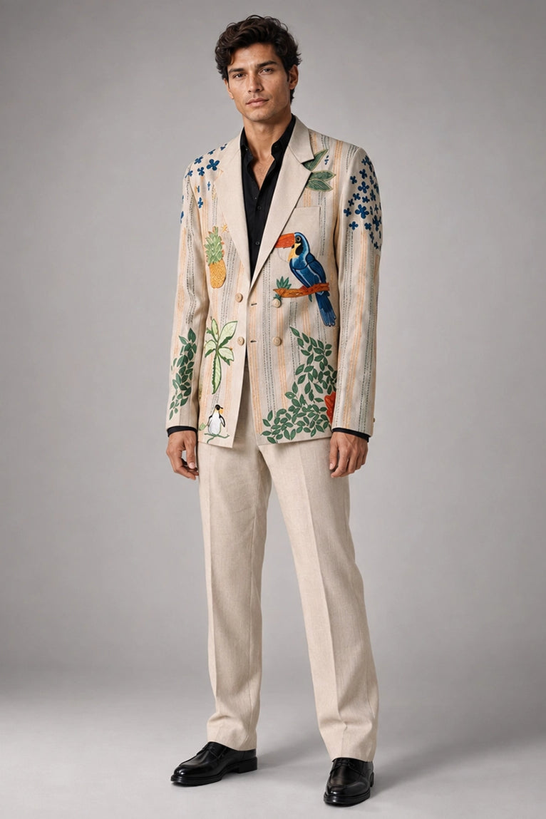 Men's Tropical Hand Embroidered Suit - Suit Heritage