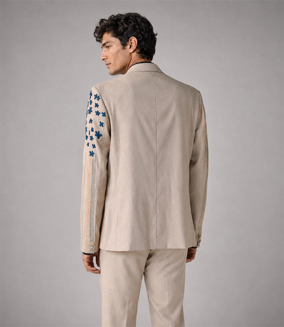 Men's Tropical Hand Embroidered Suit Back - Suit Heritage