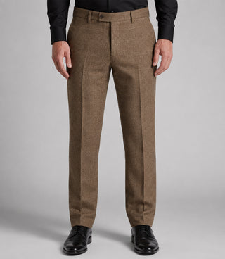 Men's Tweed Herringbone Brown 3 Piece Suit Pant - Suit Heritage