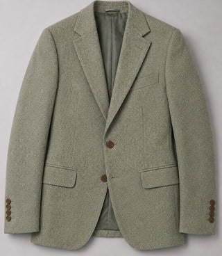 Men's Tweed Light Green 3 Piece Suit Fabric - Suit Heritage