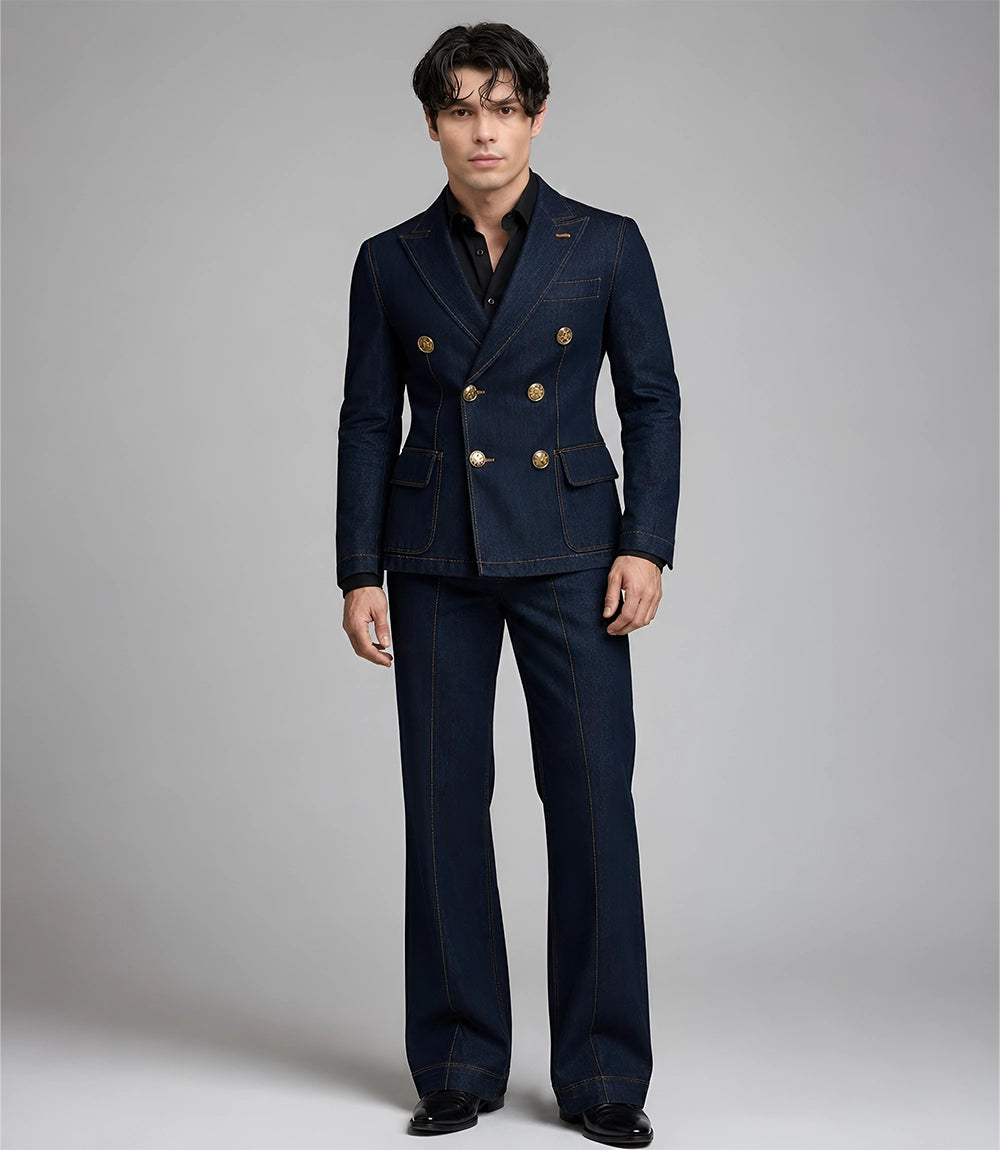 Men's Vintage Denim Suit - Suit Heritage