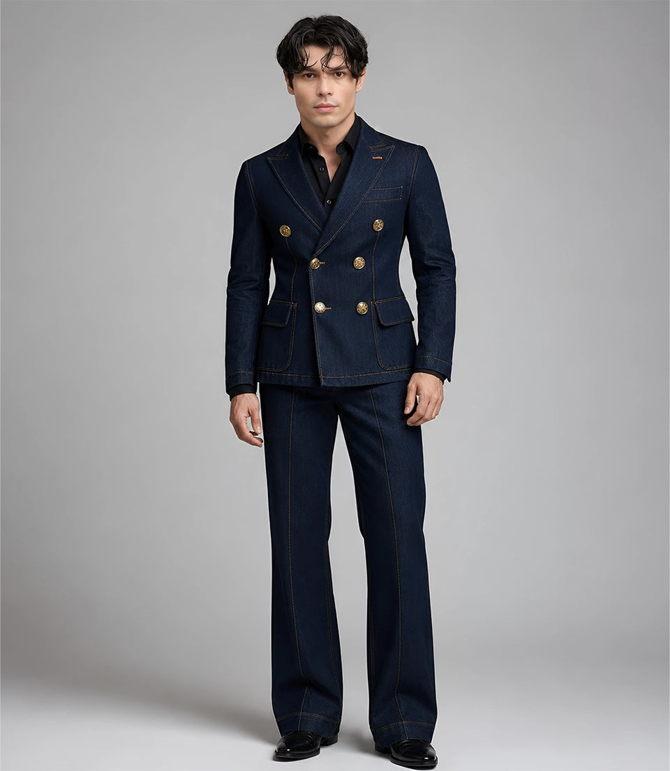 Men's Vintage Denim Suit - Suit Heritage
