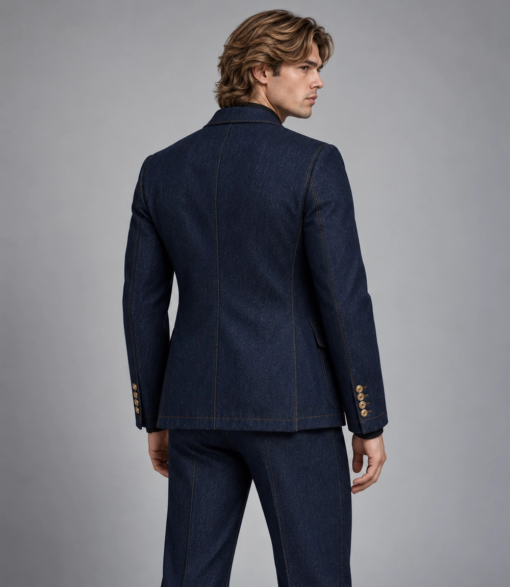 Men's Vintage Denim Suit - Suit Heritage