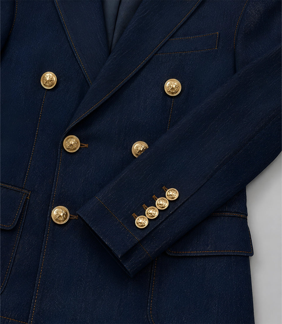 Men's Vintage Denim Suit Blazer - Suit Heritage