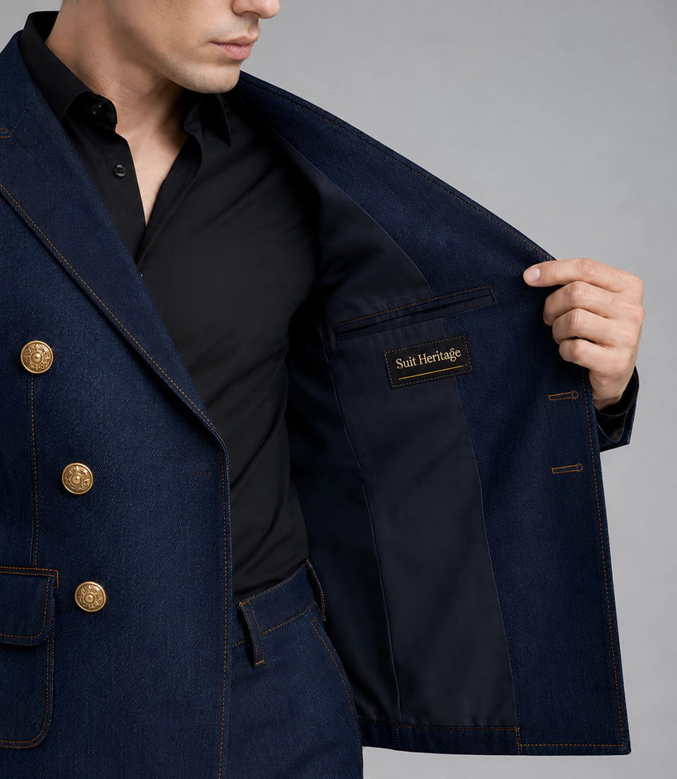 Men's Vintage Denim Suit Inner - Suit Heritage