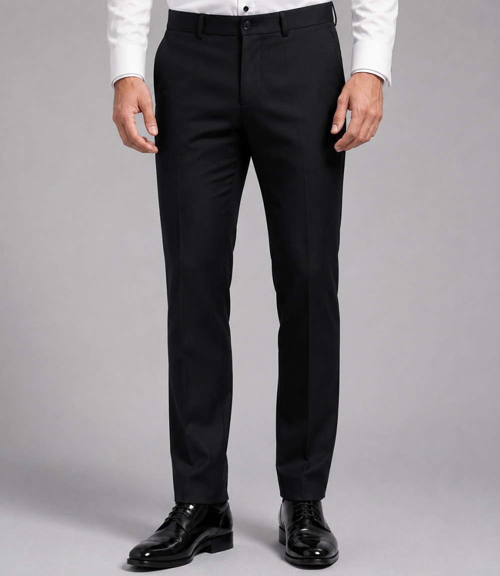 Men's White Groomsmen Tuxedo Pant  -  Suit Heritage