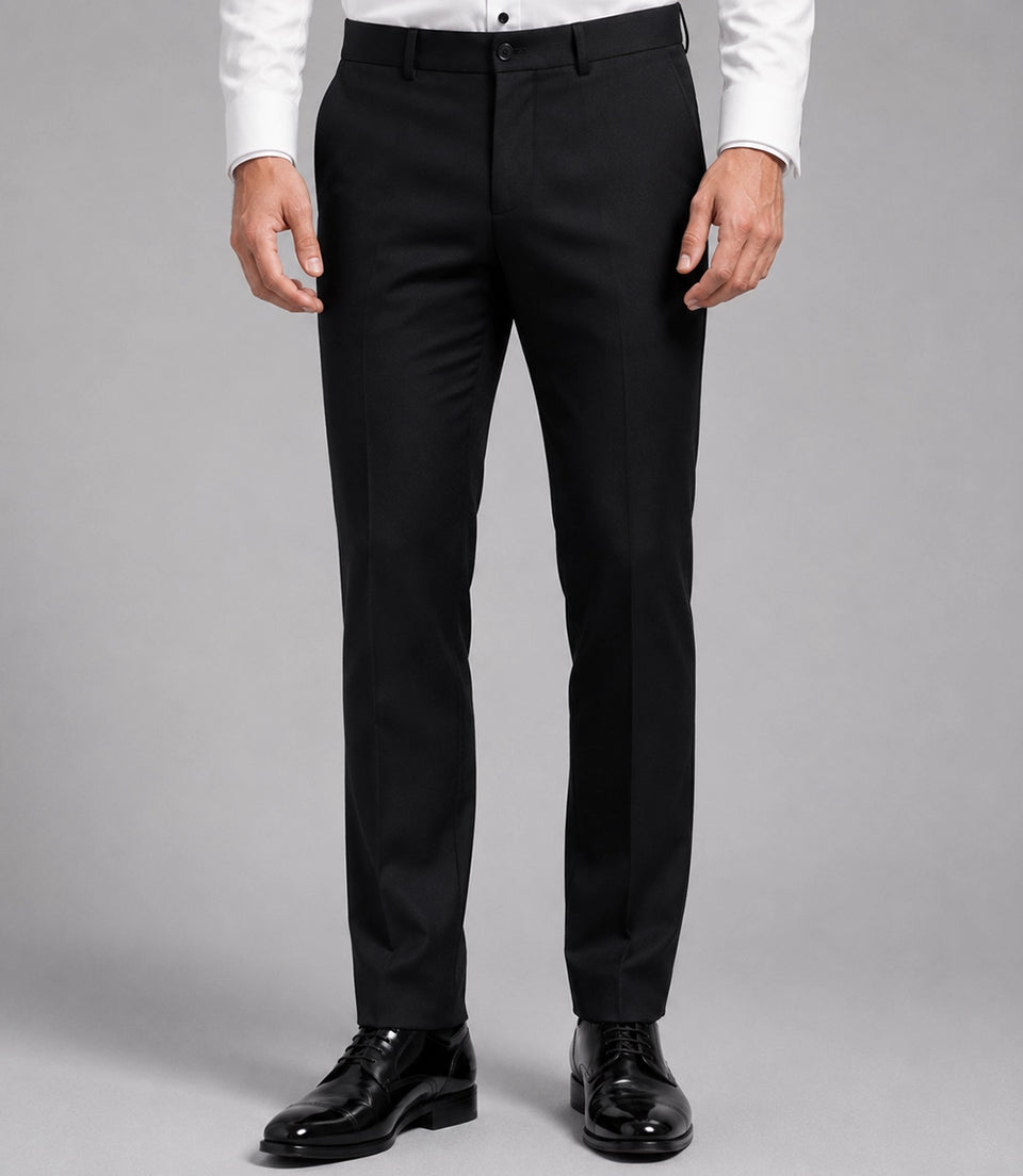 Men's White Groomsmen Tuxedo Pant  -  Suit Heritage