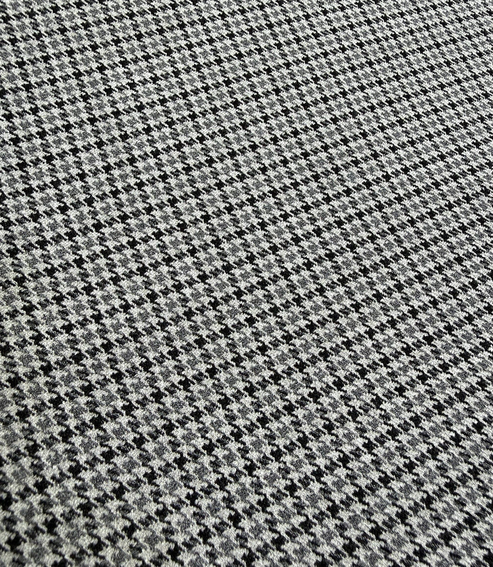 Men's White Houndstooth Double Breasted Suit Fabric Swatch - Suit Heritage