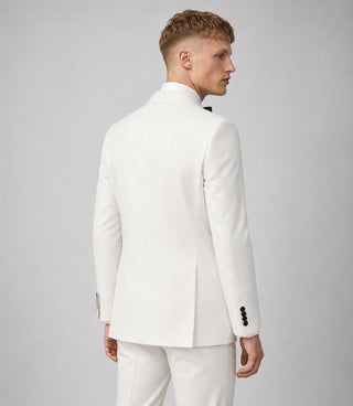 Men's White Peak Lapel Double Breasted Tuxedo Back - Suit Heritage