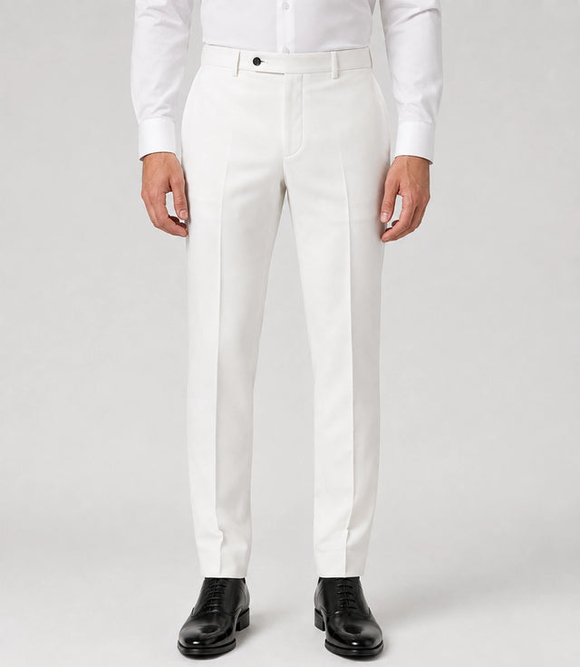 Men's White & Persimmon Wedding 3 Piece Tuxedo suit Pant -  Suit Heritage
