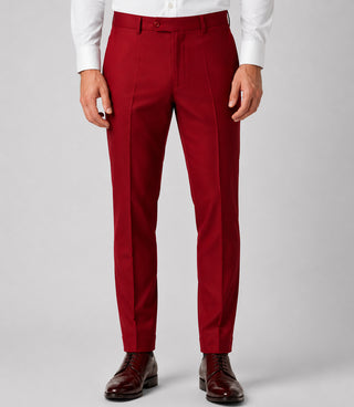 Men's White & Red 3 Piece Tuxedo Pant - Suit Heritage