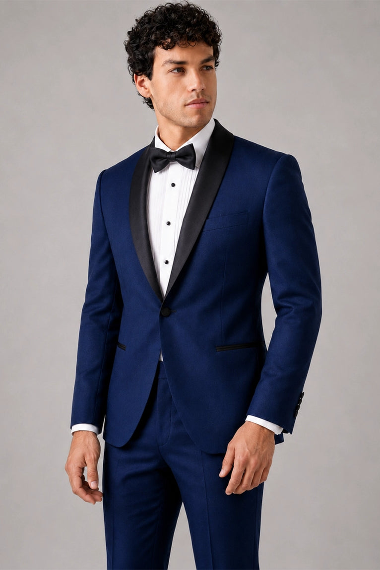Shop Herren Blau Black Tie Event Tuxedo - Suit Heritage