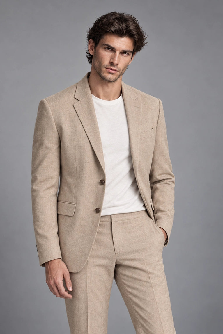 Shop Men's Beige Casual 2 Piece Suit  -  Suit Heritage