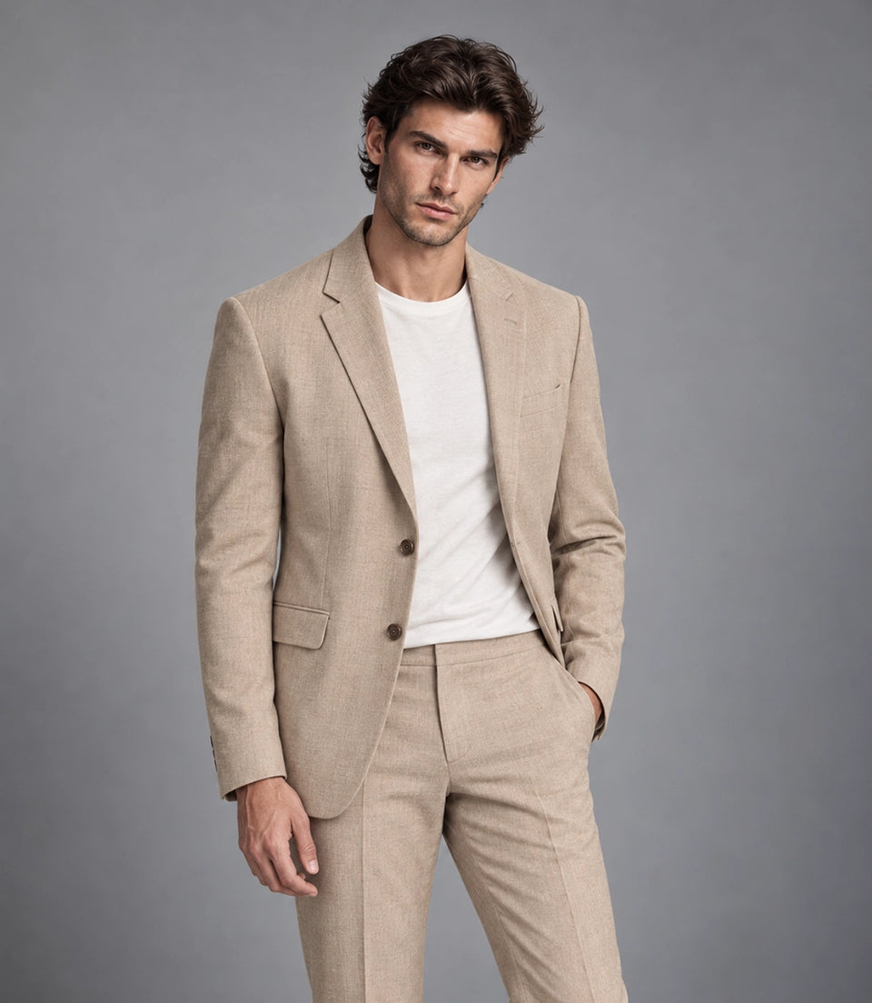 Shop Men's Beige Casual 2 Piece Suit  -  Suit Heritage