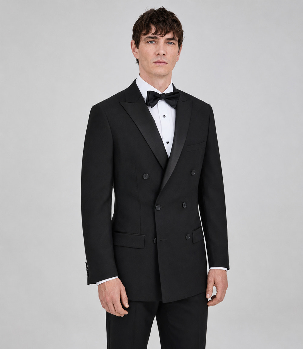 Shop Men's Black Double Breasted Tuxedo - Suit Heritage