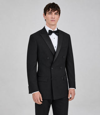 Shop Men's Black Double Breasted Tuxedo - Suit Heritage