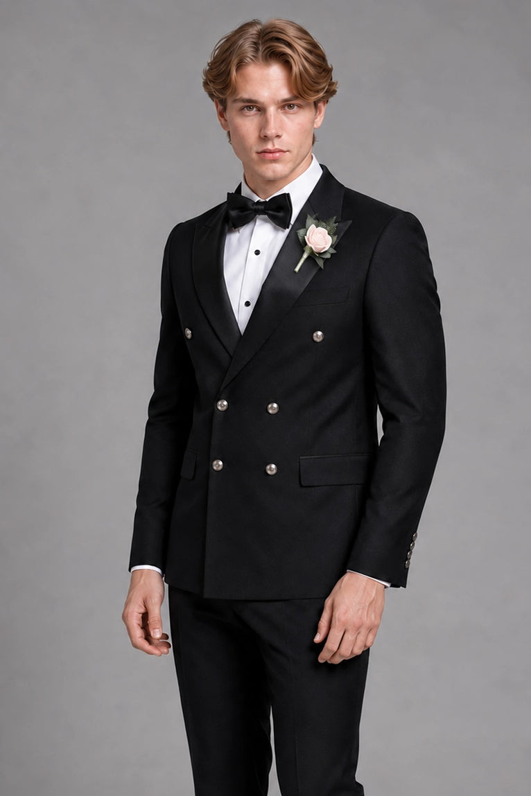 Shop Men's Black Groomsmen Wedding Suit -  Suit Heritage