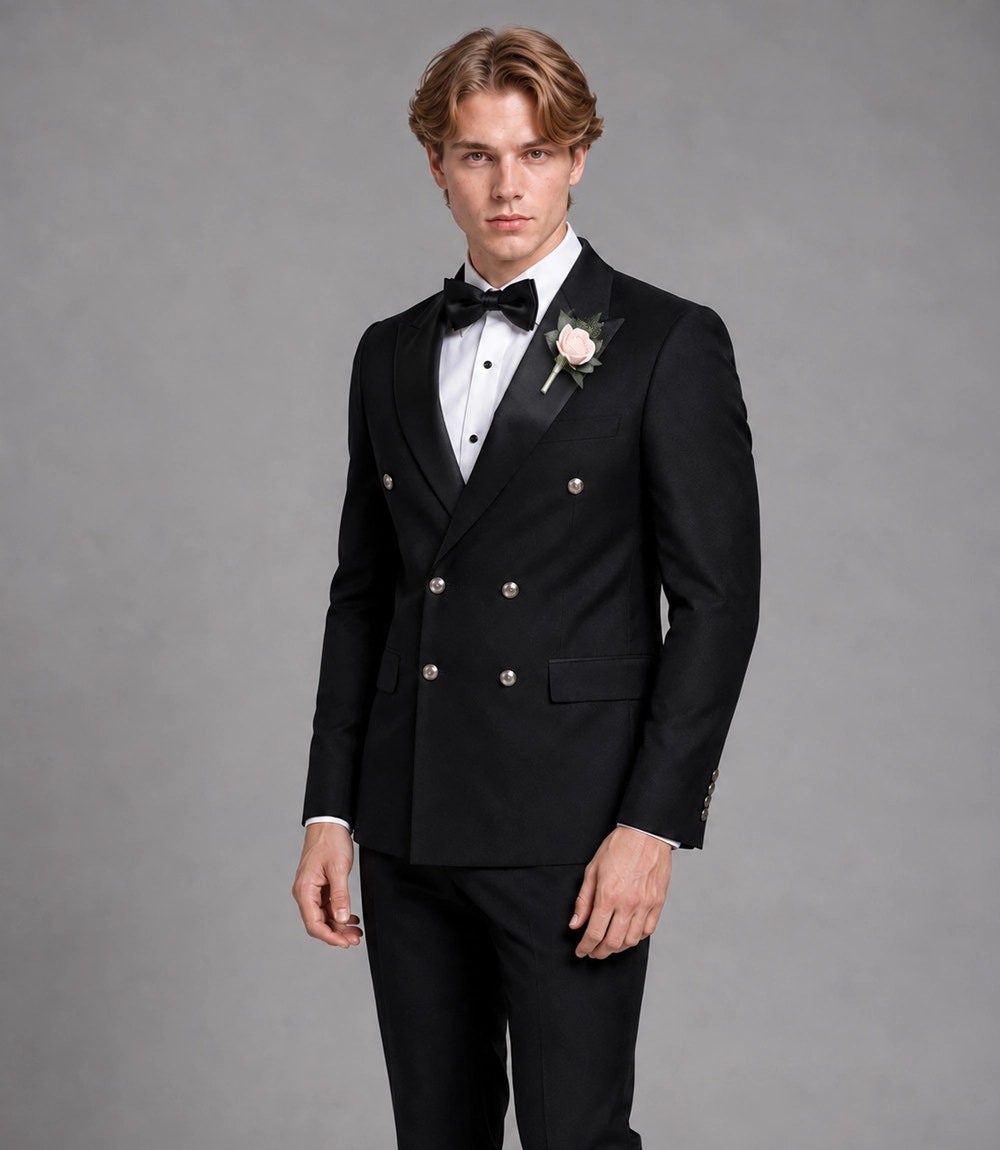 Shop Men's Black Groomsmen Wedding Suit -  Suit Heritage