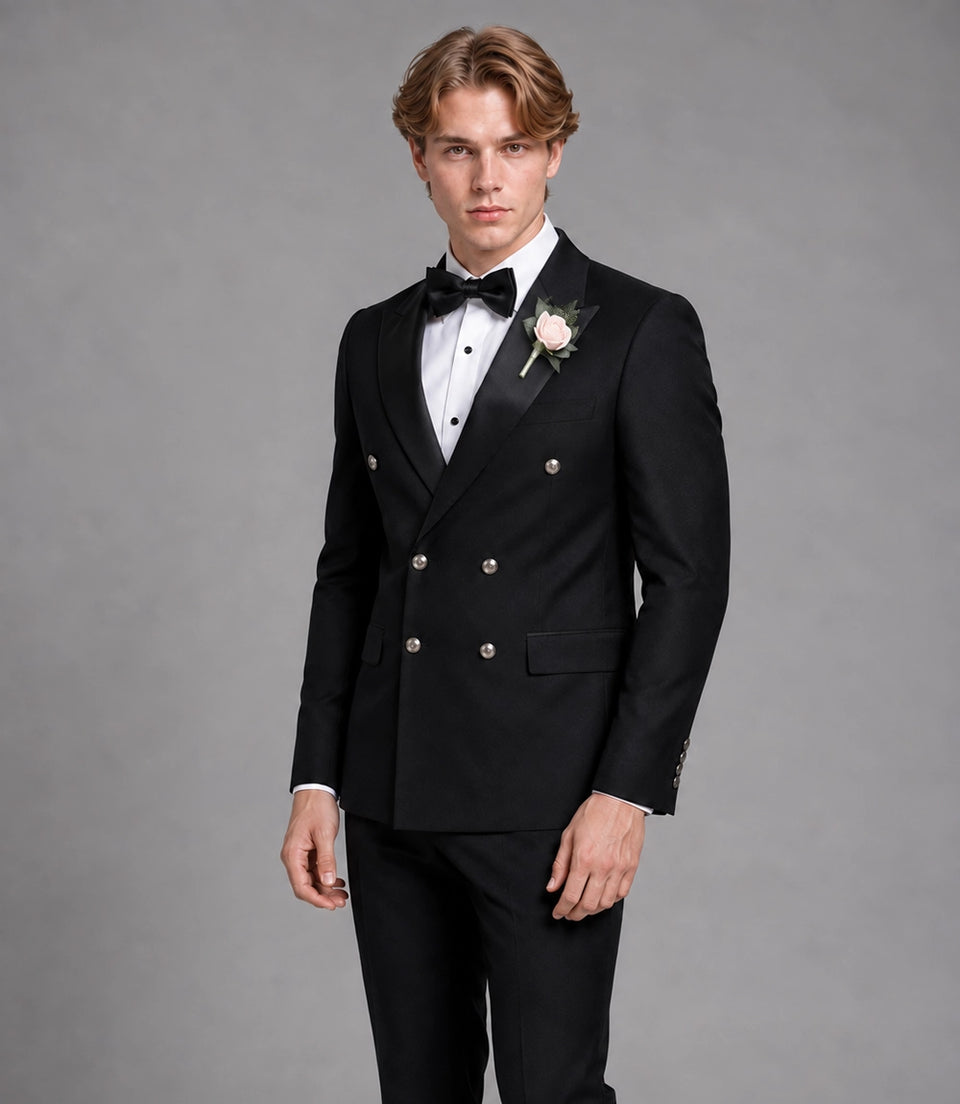 Shop Men's Black Groomsmen Wedding Suit -  Suit Heritage