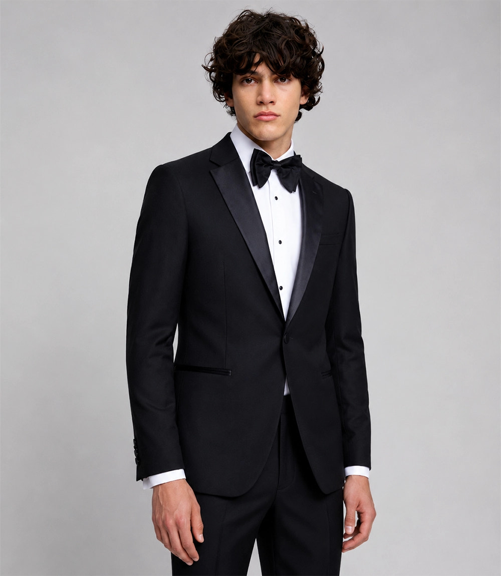 Shop Men's Black Notch Lapel Tuxedo - Suit Heritage