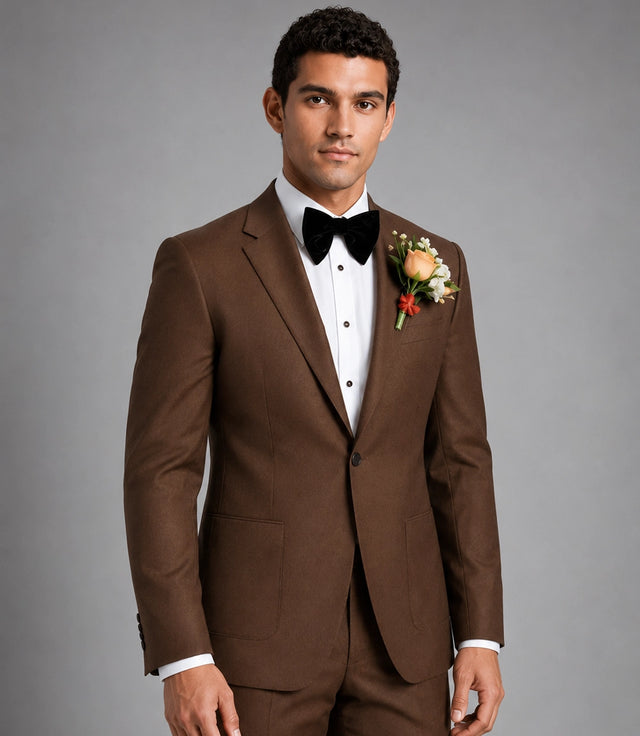 Shop Men's Brown Groom Wedding 2 Piece Suit -  Suit Heritage