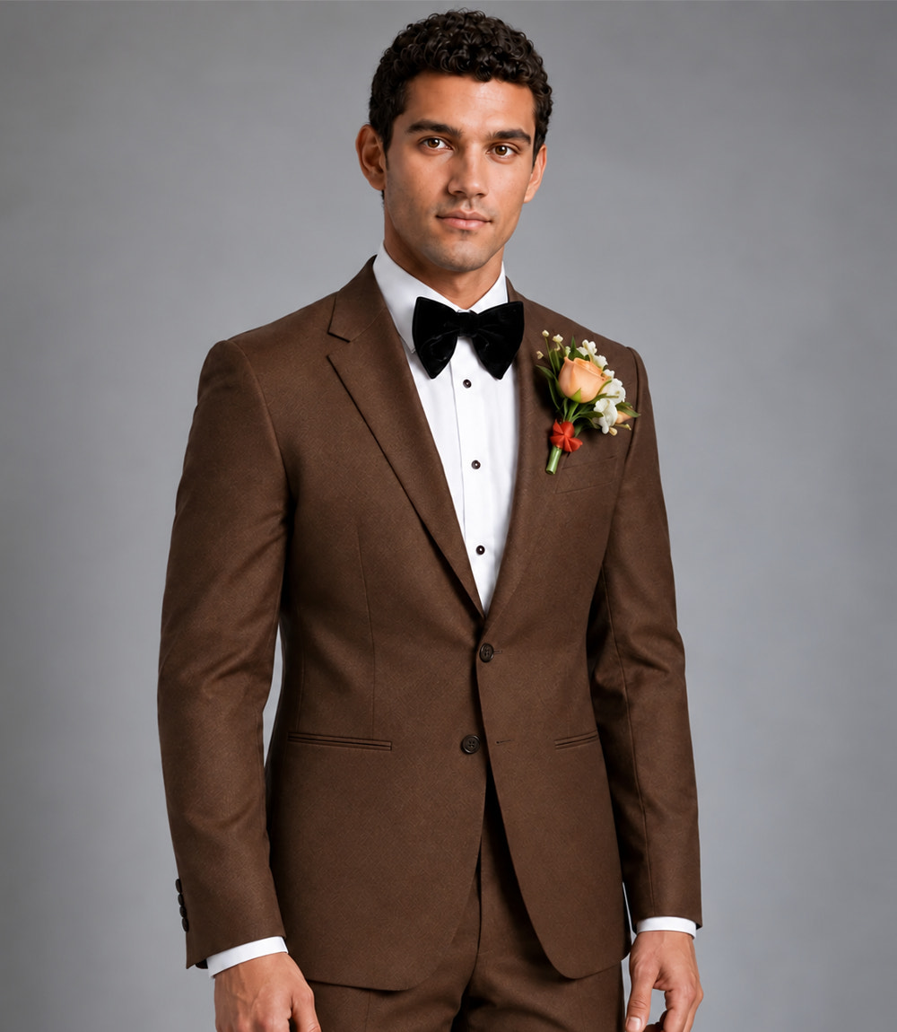 Shop Men's Brown Groom Wedding 2 Piece Suit -  Suit Heritage