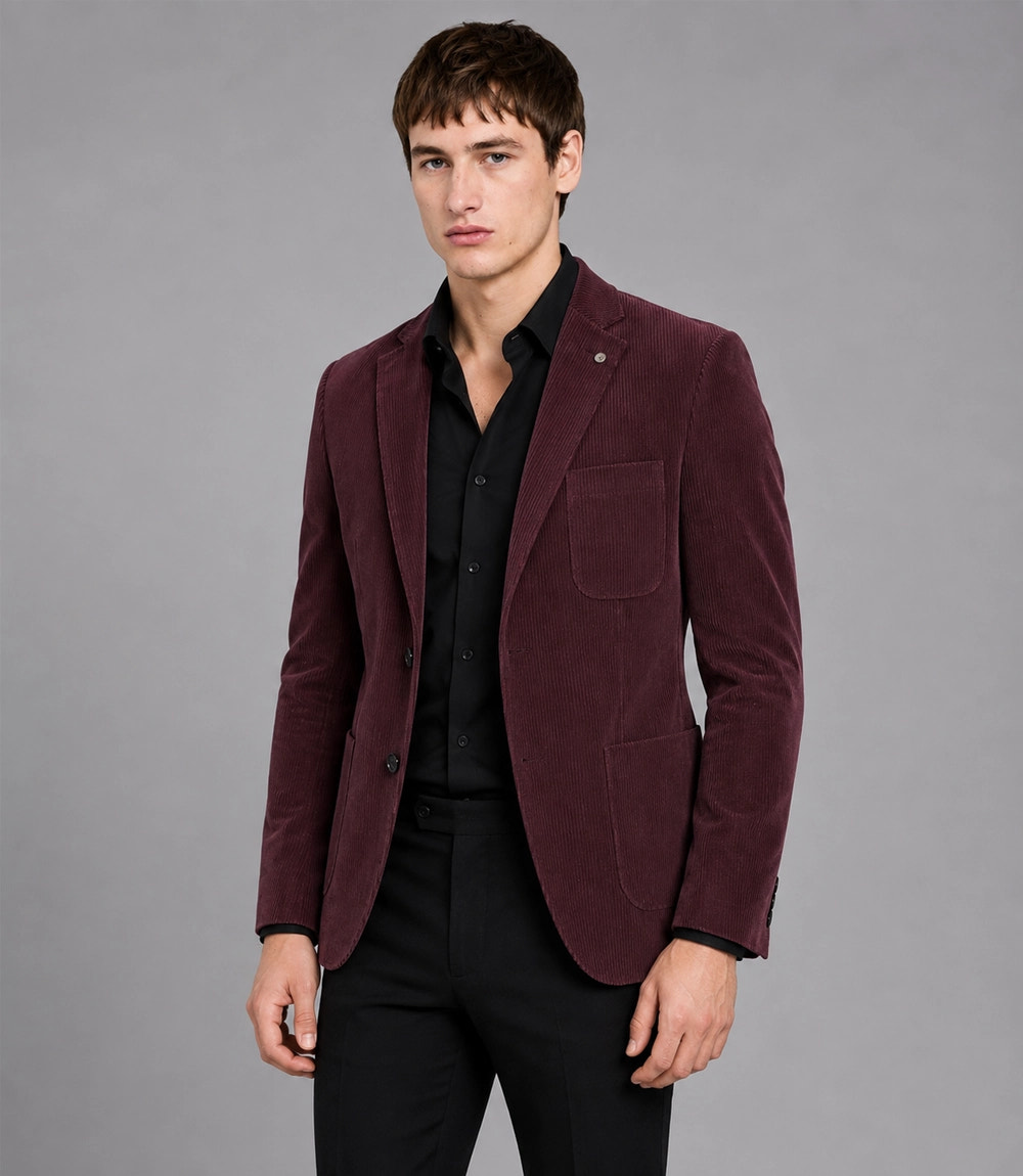 Shop Men's Burgundy Corduroy 2 Piece Suit - Suit Heritage