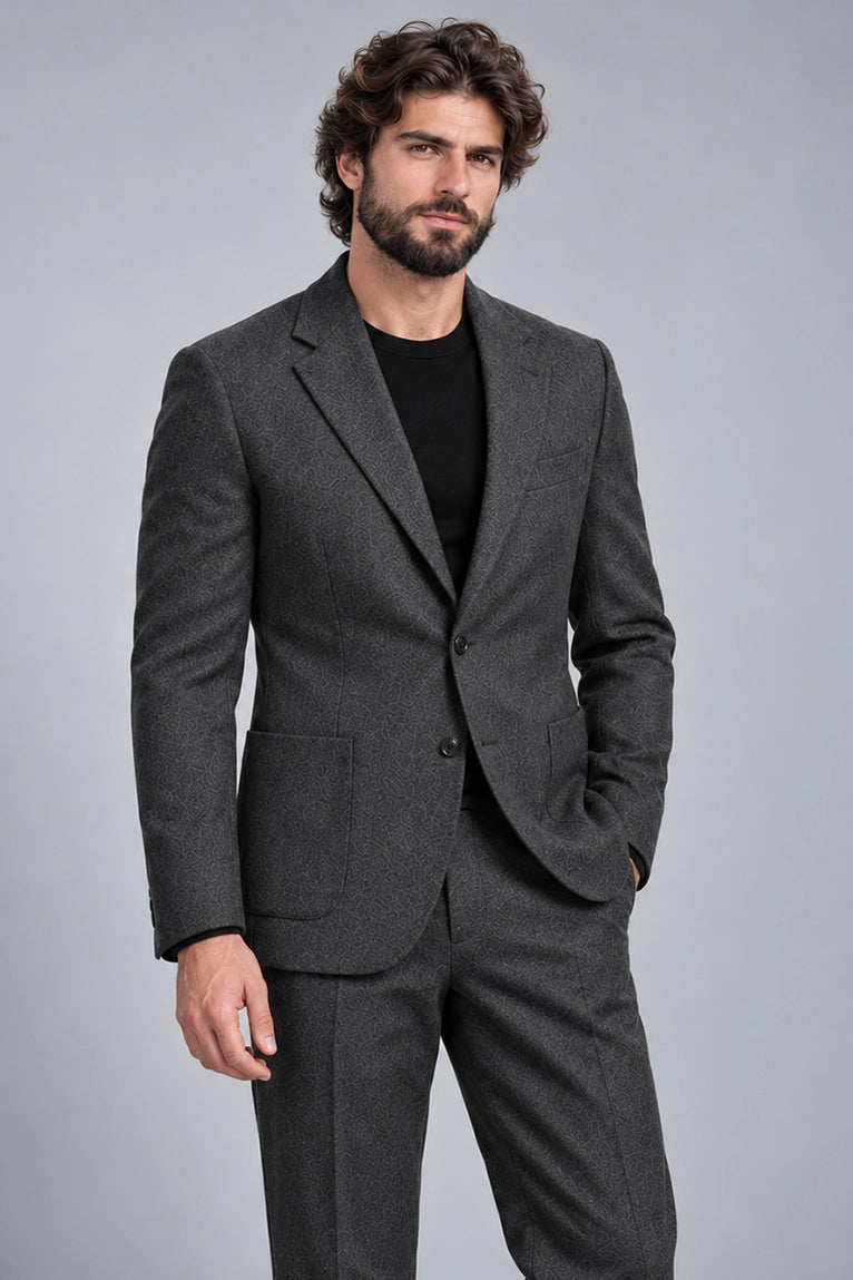 Shop Men's Charcoal Grey Wool Casual Suit -  Suit Heritage
