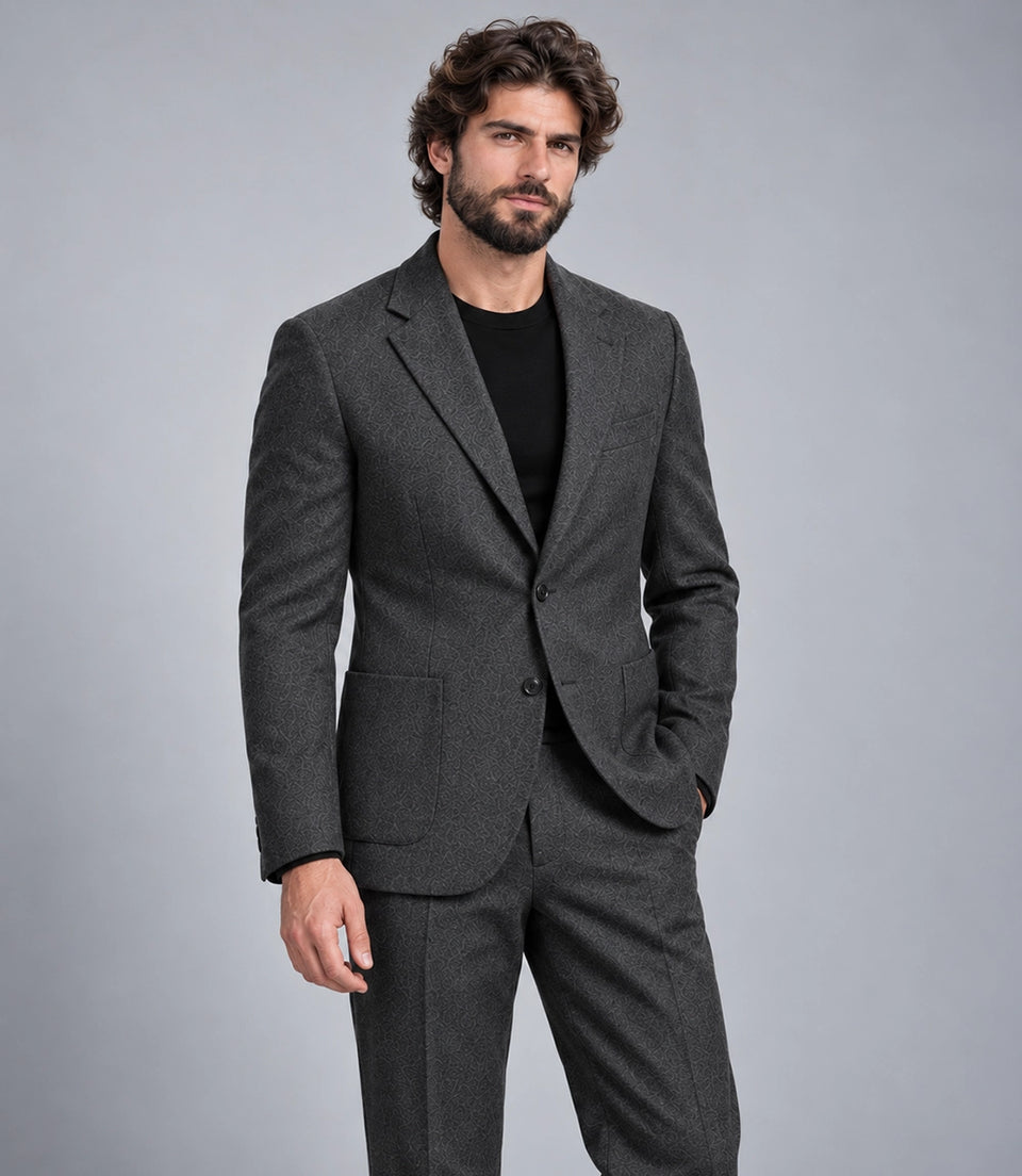 Shop Men's Charcoal Grey Wool Casual Suit -  Suit Heritage