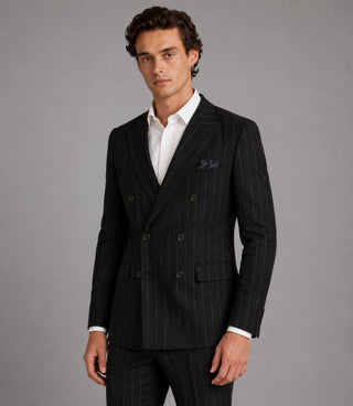 Shop Men's Cotton Pinstripe Double Breasted 2 Piece Suit - Suit Heritage